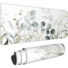 Green Golden Leaves Branches XL Gaming Mouse Pad 31.5x11.8inch