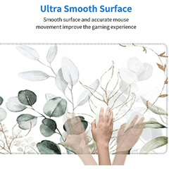 Green Golden Leaves Branches XL Gaming Mouse Pad 31.5x11.8inch