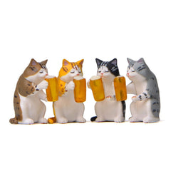 Chubby Cat Car Toy Decor Mini Beer Cat Auto Accessories Interior Cartoon