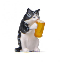Chubby Cat Car Toy Decor Mini Beer Cat Auto Accessories Interior Cartoon