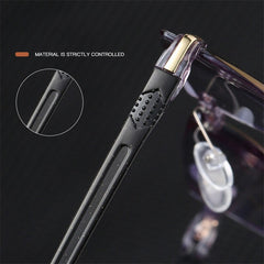 Men's Rimless Square Anti Light Glasses