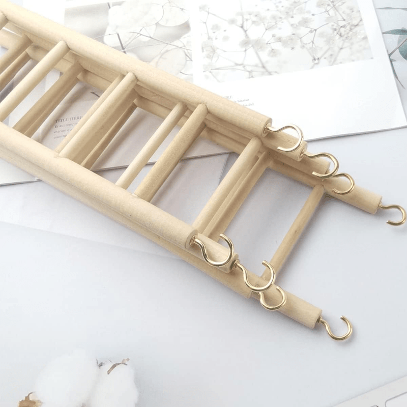 4PCS Wooden Bird Ladder Toys for Parakeets & Other Birds
