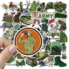 50pcs Military Equipment Stickers DIY Waterproof Decoration Gift