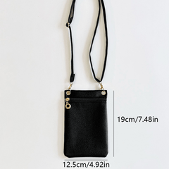 Lychee Pattern Crossbody Bag for Women Solid Messenger Bag