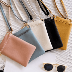 Lychee Pattern Crossbody Bag for Women Solid Messenger Bag