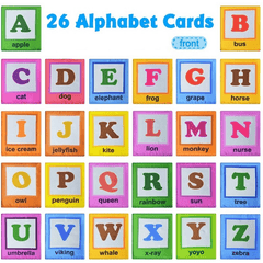 26pcs Early Education Puzzle Learning Letter Cloth Card Set for Baby