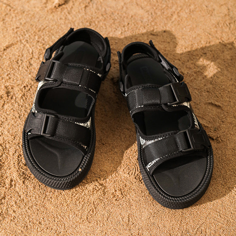 Men's Buckle Sandals Non Slip Open Toe Shoes