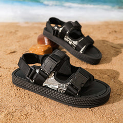 Men's Buckle Sandals Non Slip Open Toe Shoes