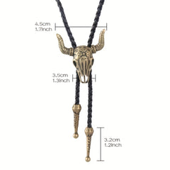 Bolo Tie Cowboy Leather Necktie Western Necklace