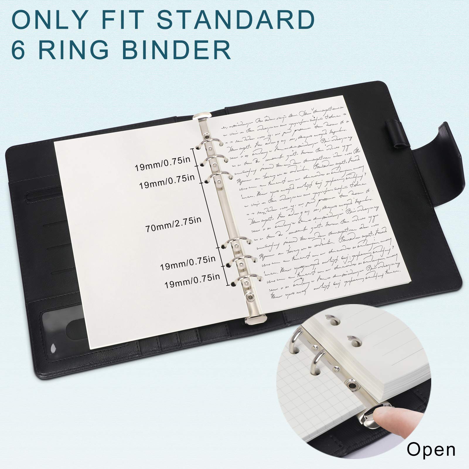 A5 Filler Paper 80 Sheets 6 Ring Loose Leaf Paper 6 Hole Punched 100 Gsm