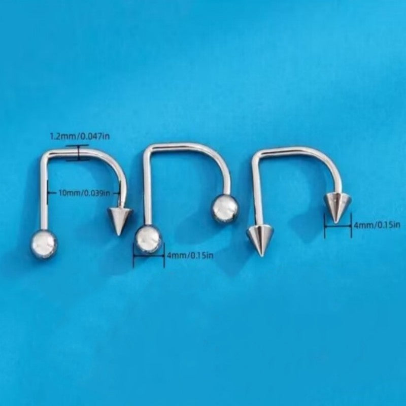 3pcs Hip Hop Lip Stud Piercing Earrings
