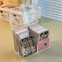 Clear Acrylic Card Storage Box Self-printed Photo Business Card