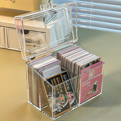 Clear Acrylic Card Storage Box Self-printed Photo Business Card