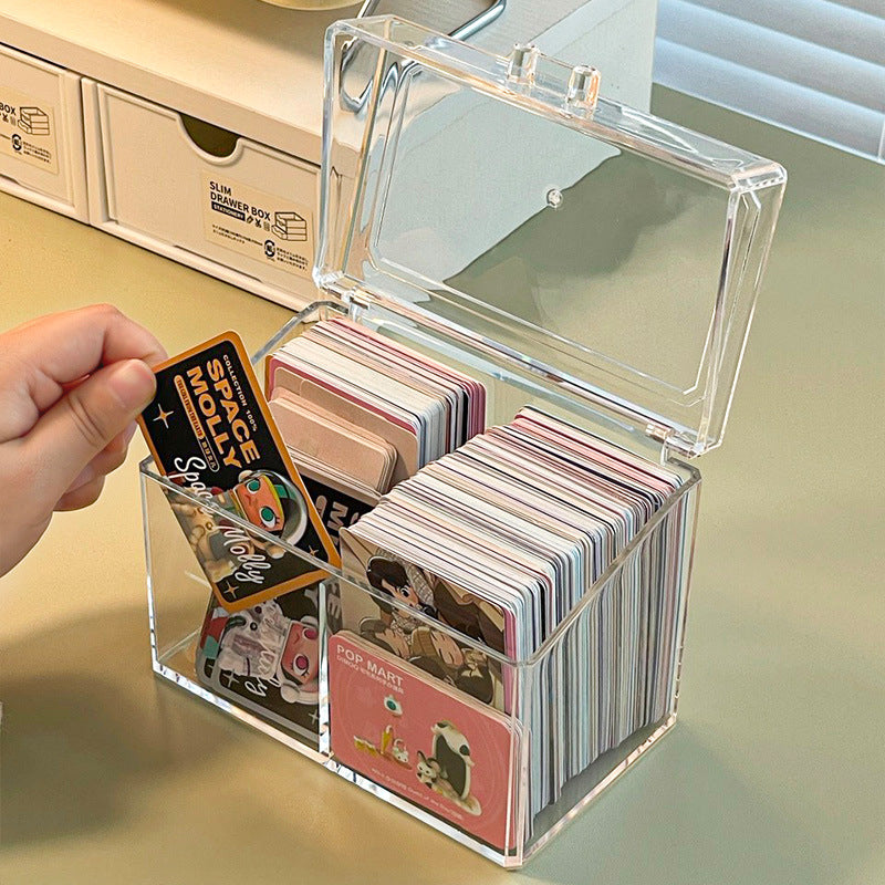 Clear Acrylic Card Storage Box Self-printed Photo Business Card