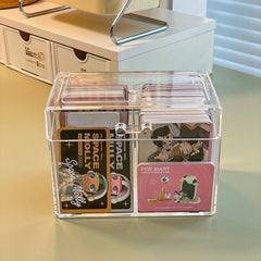 Clear Acrylic Card Storage Box Self-printed Photo Business Card