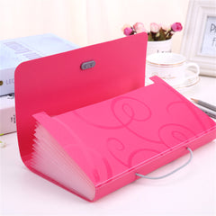 A6 Organ Bag Expanding File Folder Candy Colors School Supplies Organizer