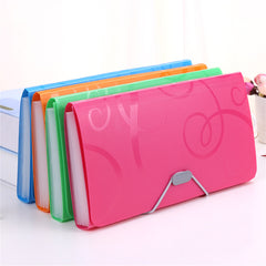 A6 Organ Bag Expanding File Folder Candy Colors School Supplies Organizer