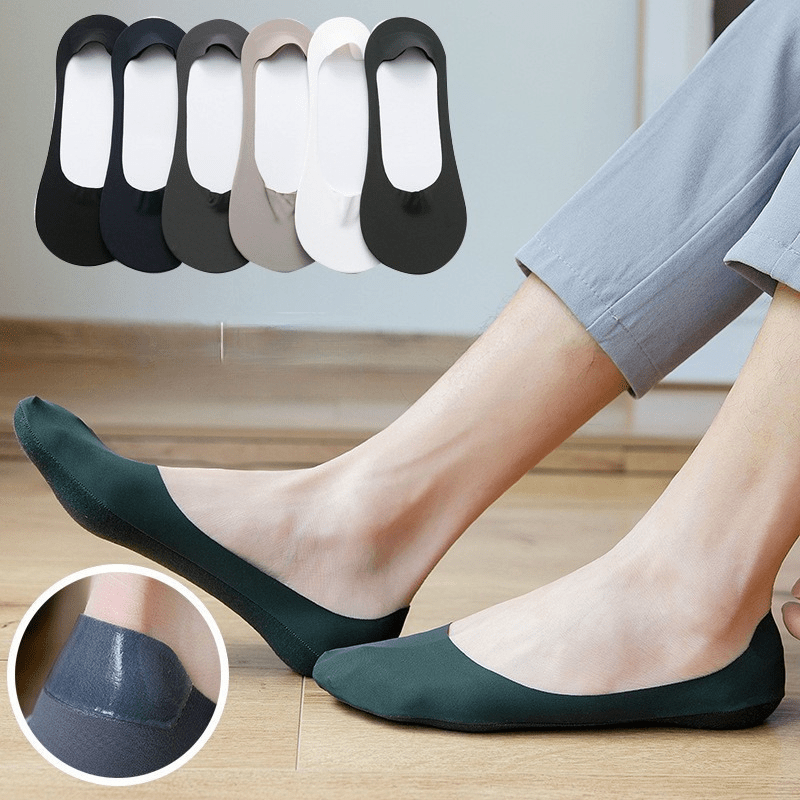 3 Pairs Casual Thin Boat Socks for Men