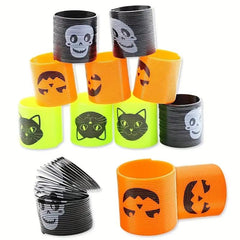 12pcs Halloween Pumpkin Rainbow Multicolor Pumpkin Ring Toys