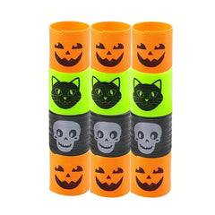 12pcs Halloween Pumpkin Rainbow Multicolor Pumpkin Ring Toys