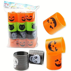 12pcs Halloween Pumpkin Rainbow Multicolor Pumpkin Ring Toys