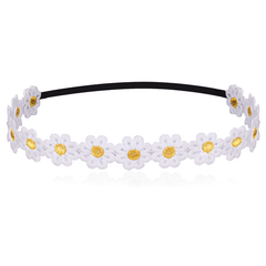 Soft Lace Headband Elastic Daisy Hair Band Summer Girls Hair Accessories