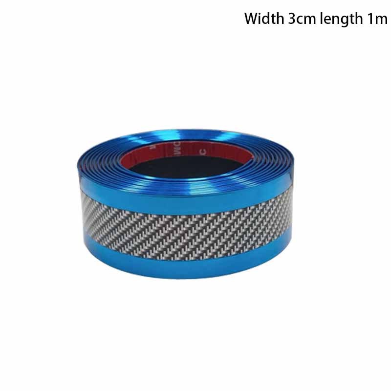 1pc Car Sticker Carbon Fiber DIY Door Sill Protector Edge Guard Strip