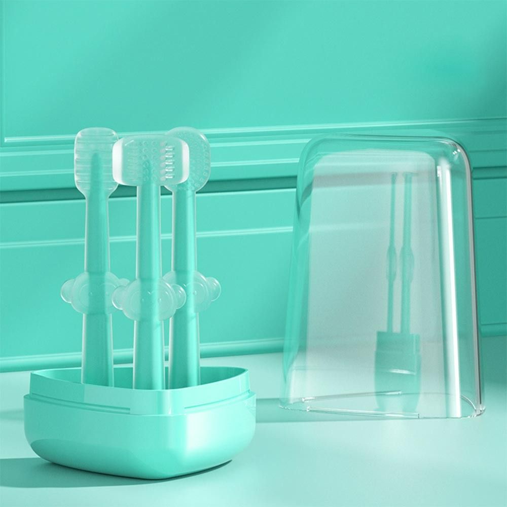 3pcs Infant Silicone Toothbrushes Set - Oral Cavity Care