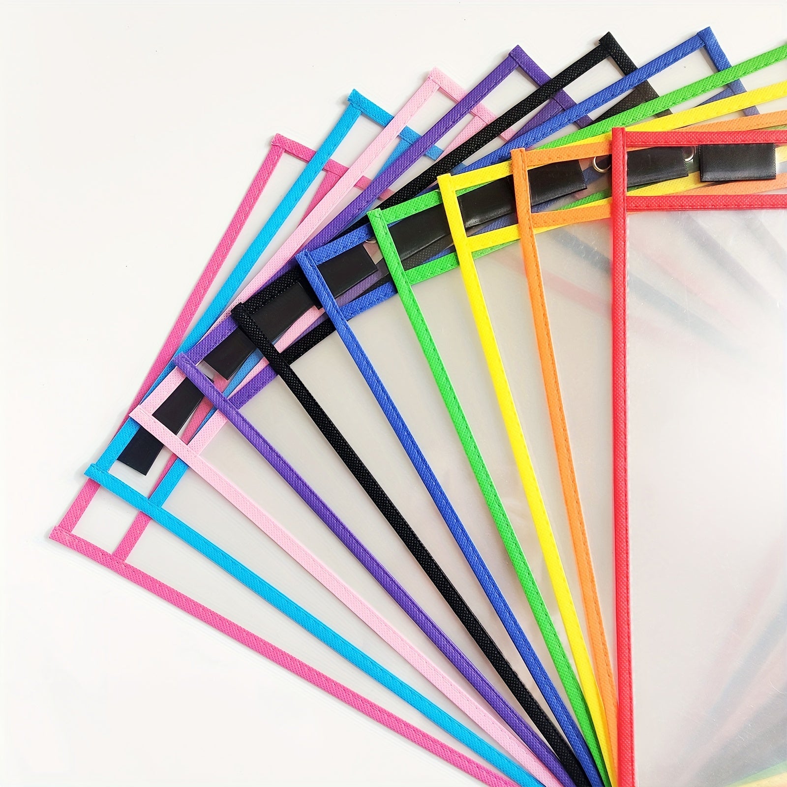 6/10pcs Reusable Dry Erase Pockets, Clear Plastic Sheet Protectors