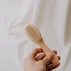 Natural Wool Baby Wooden Brush Soft Bristle Massage Bath Brush