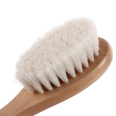 Natural Wool Baby Wooden Brush Soft Bristle Massage Bath Brush
