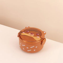 Cartoon Double layer Student Lunch Box Bento Box Leakproof Food Container