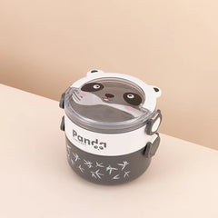 Cartoon Double layer Student Lunch Box Bento Box Leakproof Food Container