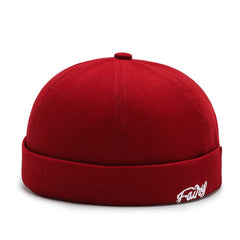 Unisex Retro Versatile Embroidery Letter Hat