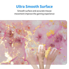 Large Pink Desk Mat Gaming Mousepad Marble Design