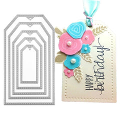 1pc Metal Cutting Dies Big Tag For Scrapbooking Card Craft DIY