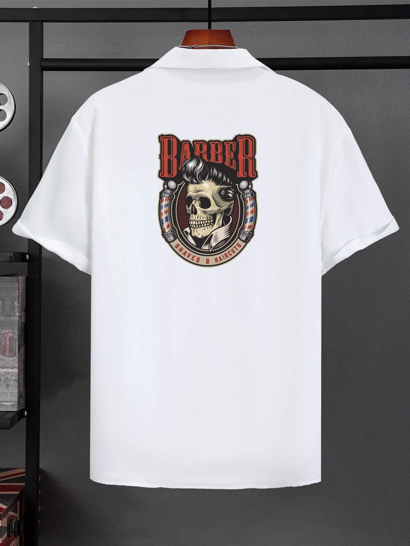 Skateboarding Panda Print Men's Short Sleeve Shirt for Summer Vacation