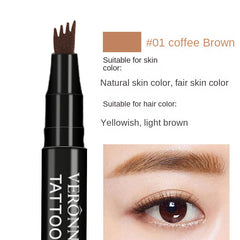 4 Tip Microblade Brow Pen Waterproof Precision Eyebrow Makeup Long Lasting