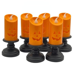 Halloween Pumpkin Lantern Candlestick Decor
