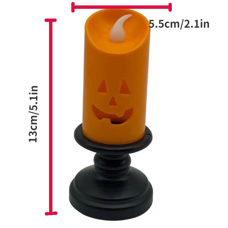 Halloween Pumpkin Lantern Candlestick Decor
