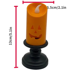Halloween Pumpkin Lantern Candlestick Decor