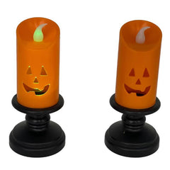 Halloween Pumpkin Lantern Candlestick Decor