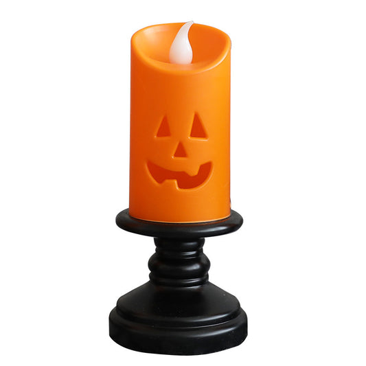 Halloween Pumpkin Lantern Candlestick Decor