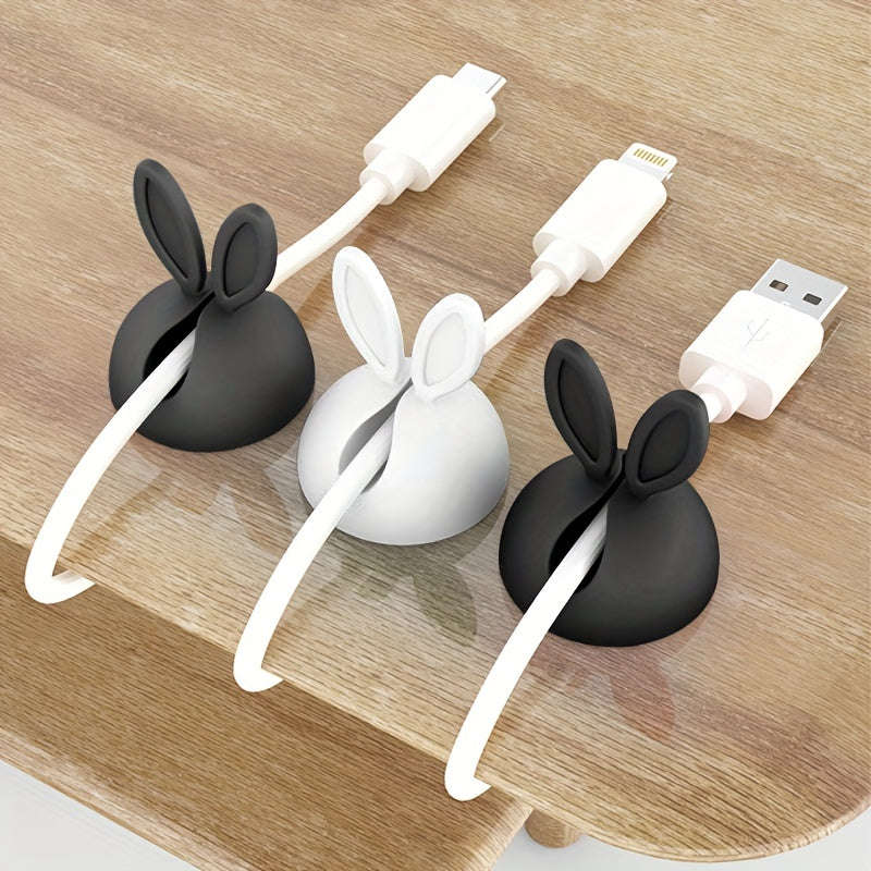 2-Piece Rabbit Ear Desktop Wire Organizer and Universal Anti-Winding Wire Holder