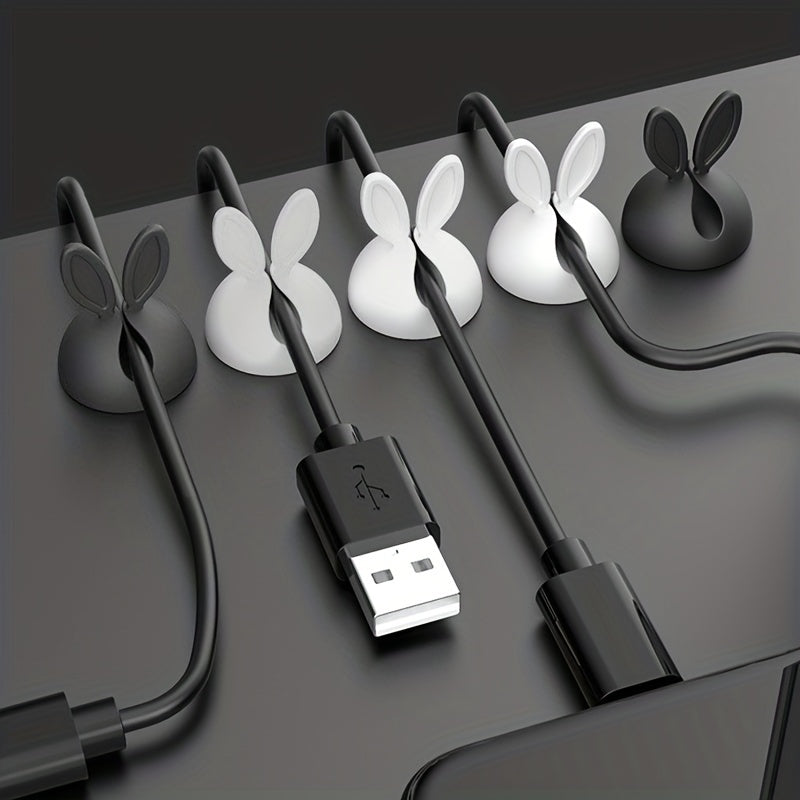 2-Piece Rabbit Ear Desktop Wire Organizer and Universal Anti-Winding Wire Holder