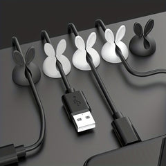 2-Piece Rabbit Ear Desktop Wire Organizer and Universal Anti-Winding Wire Holder