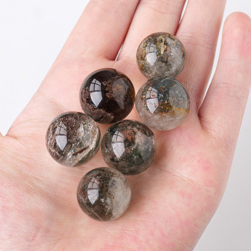 Mini Natural Garden Quartz Crystal Ball for Healing