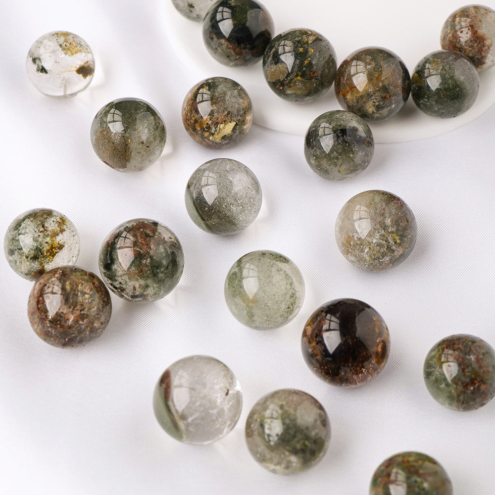 Mini Natural Garden Quartz Crystal Ball for Healing