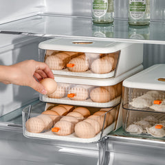 Refrigerator Egg Fresh Keeping Storage Box Drawer Leak Proof Plastic