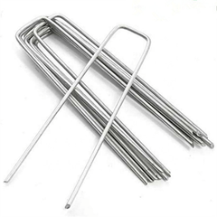 50pcs Galvanized Steel Garden Stakes 11 Gauge U Shaped Pins for Lawn Fabrics